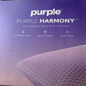 Purple Harmony Pillow , Standard, Medium, Made in USA
